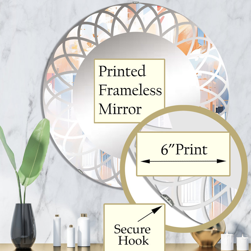 Miroir mural Zaysan, 32 po x 32 po