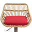 De 2 tabourets de bar rouges, réglables avec repose-pieds pour la cuisine et la salle à manger, base en métal, capacité de 250 lb, coussin de siège en lin, tabourets modernes 2, et charge
