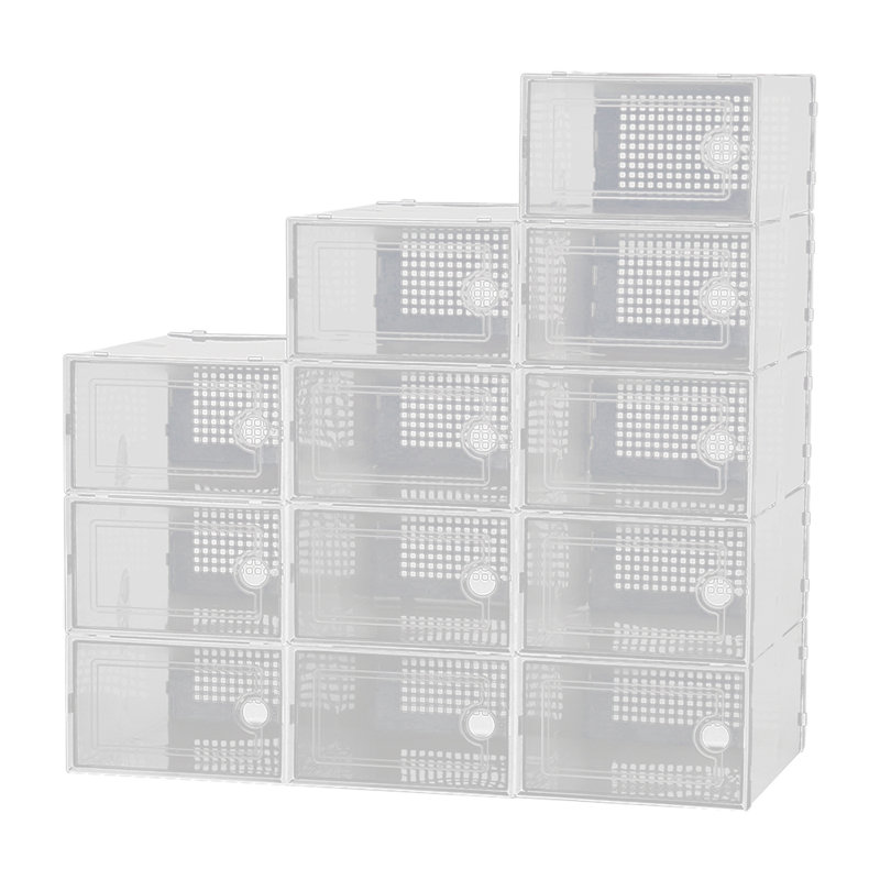 12 Pair Stackable Shoe Rack