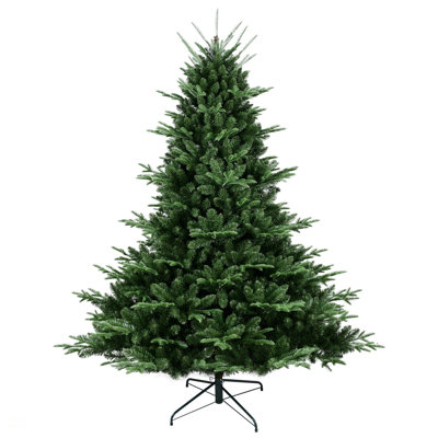 Full-Shaped 9FT Christmas Tree With 3451 Tips – Mixed Needles, Wide Base For Large Spaces, Hinged Structure For Easy Setup, Metal Stand For Strong Support, Christmas Tree