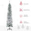 Arbre de Noël artificiel enneigé 6 pi de hauteur 6 pi, arbre de Noël mince avec branches réalistes et 395 pointes, vert