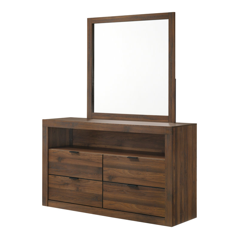 Hildebran 2-Piece Dresser And Mirror Set, Brown