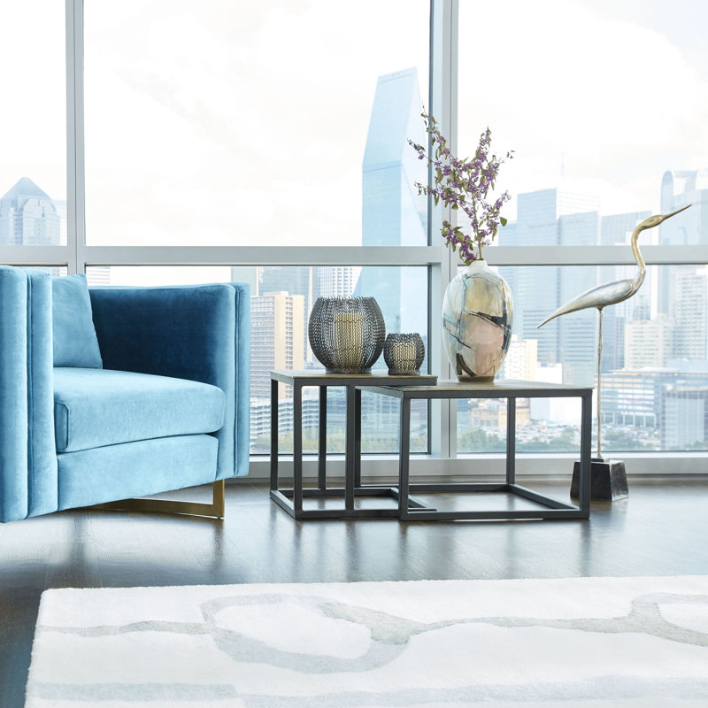 Arca Glass Nesting End Table