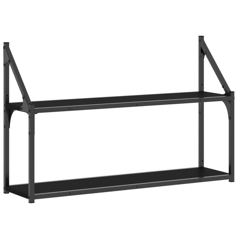 Lukats 2 Piece Tiered Shelf, Sonoma Oak, 80cm W x 21cm D x 51cm H