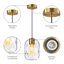 Luminaire suspendu irrégulier à intensité variable (ensemble de 2)-129467151