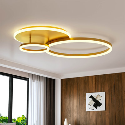 Assael Ceiling Light 3-Light 50cm LED Flush Mount with Remote Control