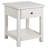Castleton Distressed White 1-Drawer Wood End Table With Shelf