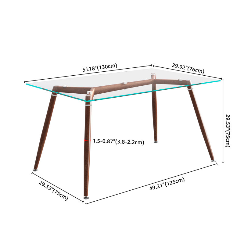 Ensemble repas pour 4 personnes Heeter, 5, Brun foncé