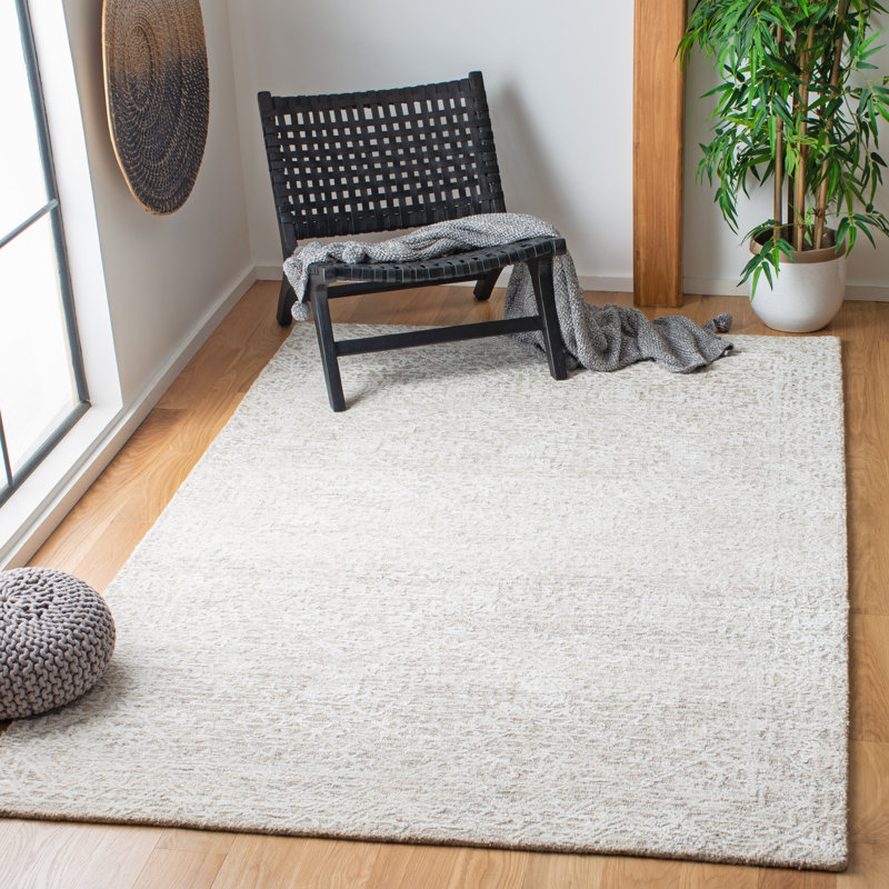 Valor Hand Tufted Wool/Viscose/Cotton Southwestern Rug in Beige, Rectangle 9' x 12'
