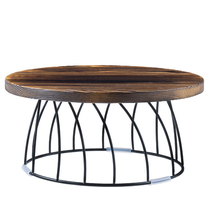 Présentoir à gâteaux rond en bois massif