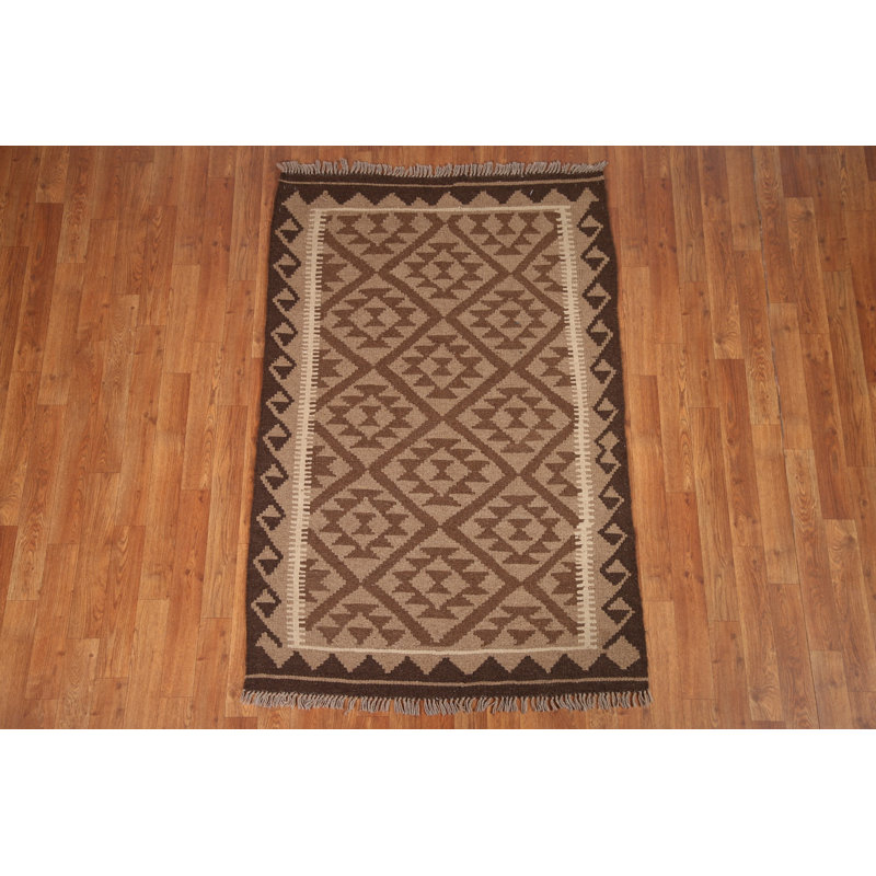 Tapis oriental en laine réversible kilim 3 x 5