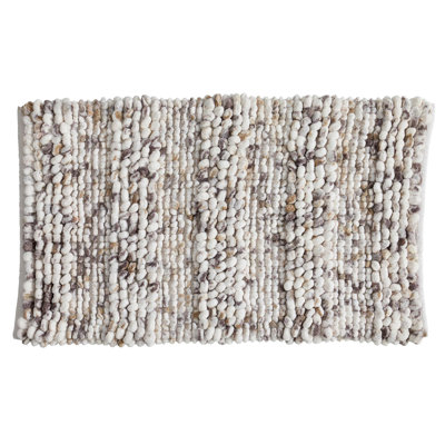 Soft and Absorbent Microfiber Chenille Bathroom Rugs,20" x 30", Grey and Brown