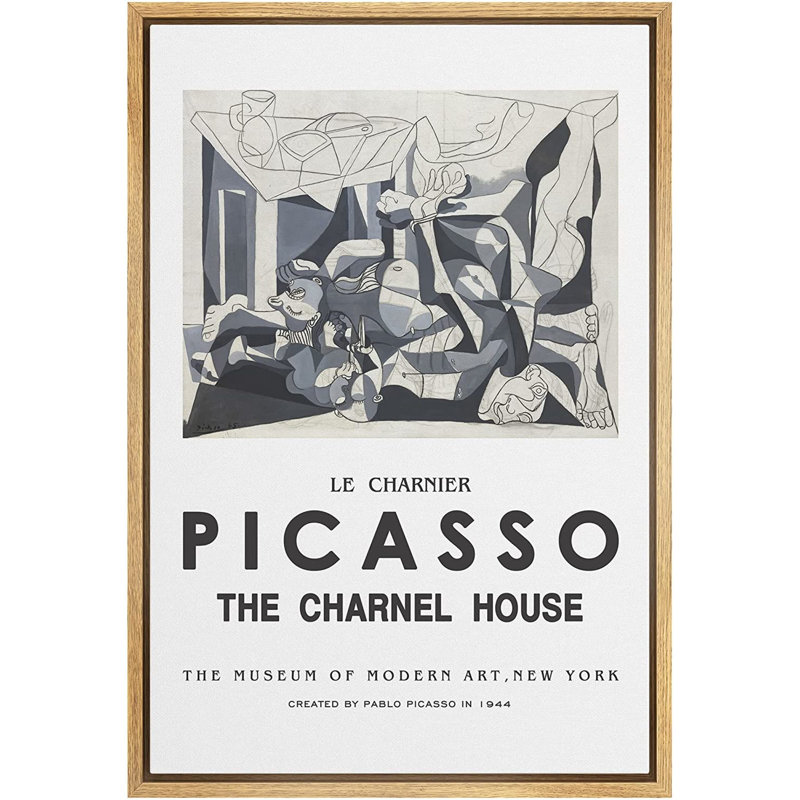 Reproduction d'art classique sur toile, "The Charnel House" par Pablo Picasso, H 24 po x l 16 po, Naturel