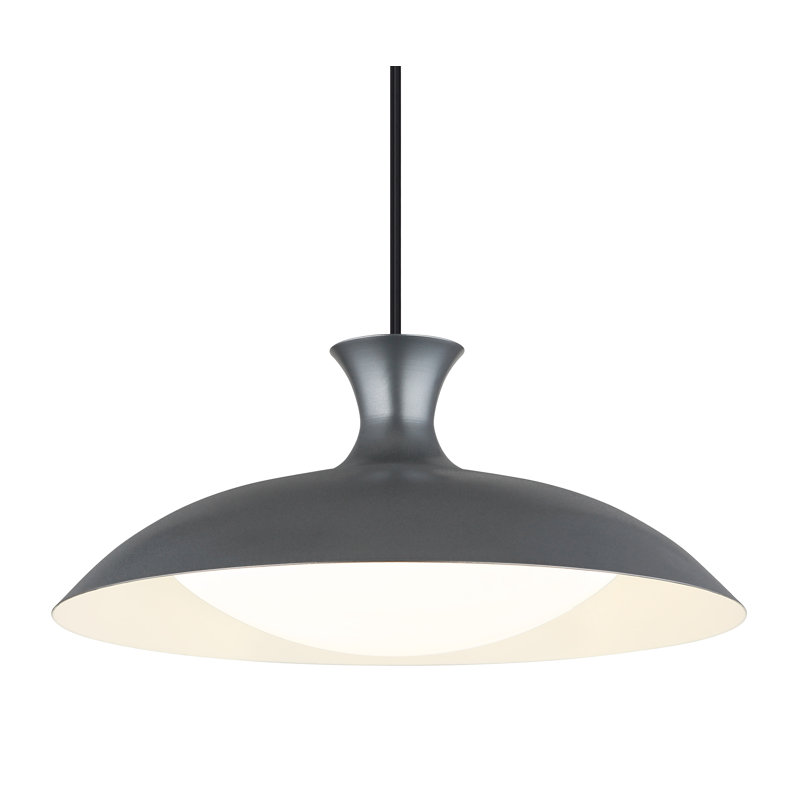 1 - Light LED Geometric Pendant, Nickel Matt