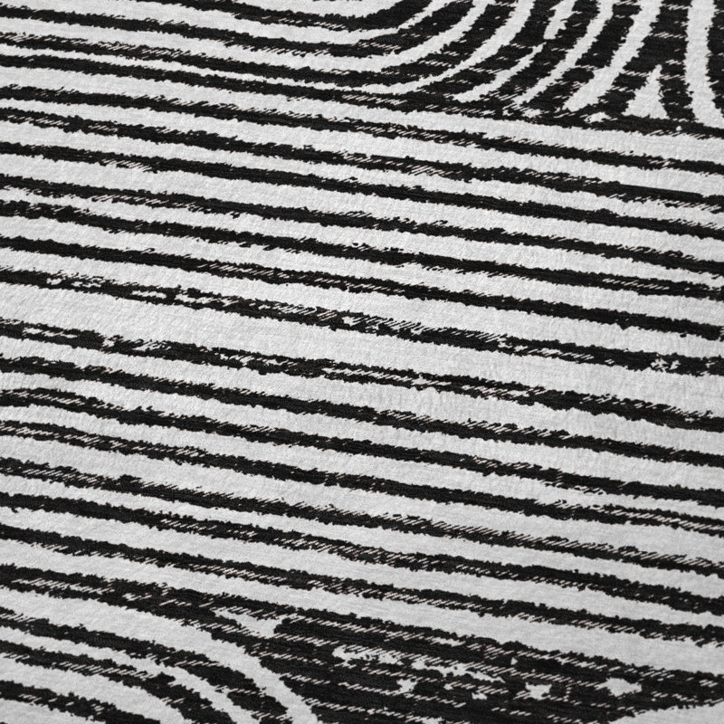 Jeté Art déco en sherpa Addison, Noir