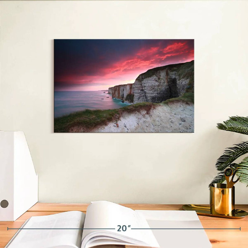 Gillard Etretat Cliffs At Sunset, 8" H x 12" W