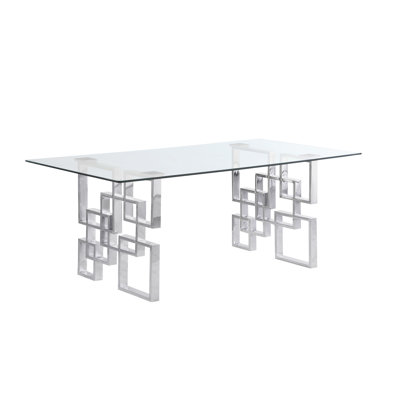 Marano Clear Tempered Glass Dining Table