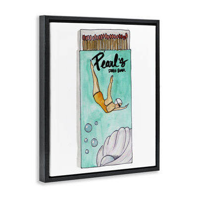 Pearl Dive Matchbox Floating Frame, design by Nola James