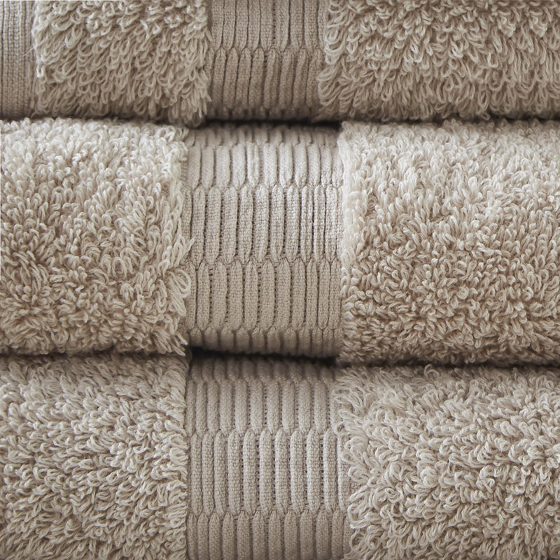 Gracie Mills Emrys 100% Egyptian-Quality Cotton 6-Piece Towel Set, Brown