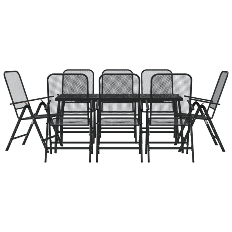 Braylei 8 - Person Patio Dining Set with Rectangular Table, 72cm H x 80cm W x 165cm L