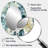 Zen Grey And White Flower Elegance - Large Oval Wall Mirror On Metal-145658497