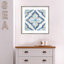 Carreau marocain bleu Kaede par Eva Watts, reproduction encadrée-117532567-117532565