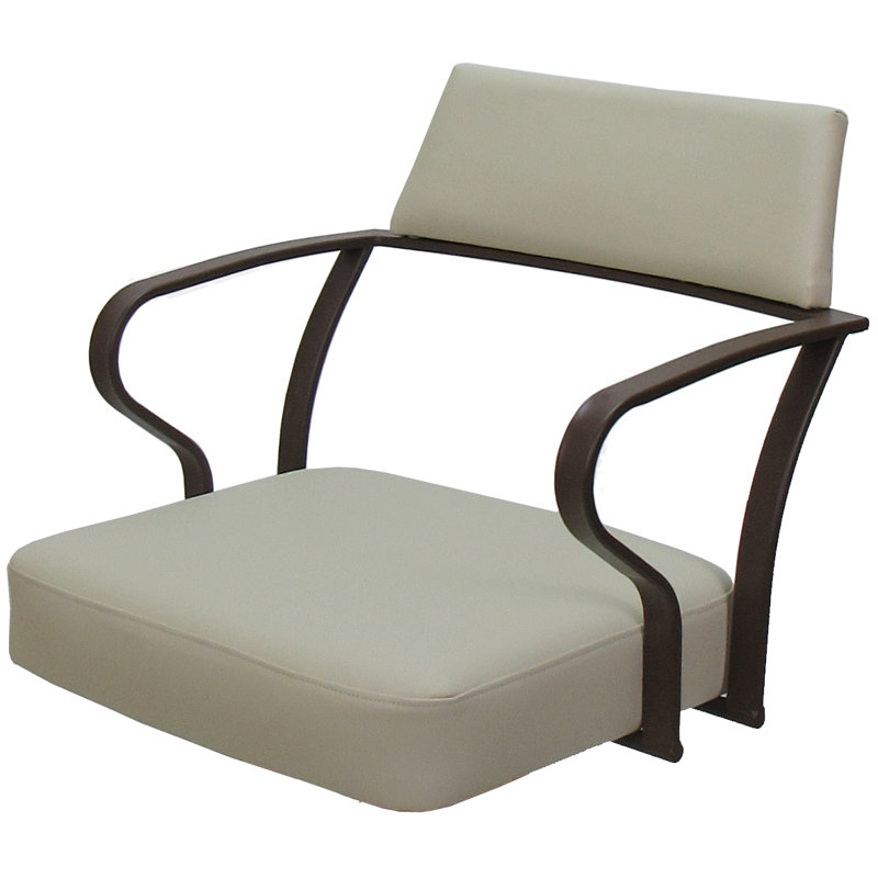 Tabouret pivotant très grand 34,00 po Jabria, Beige, Brun
