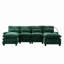 Canapé-lit modulaire en forme de U de 106 po United We Win-788942515