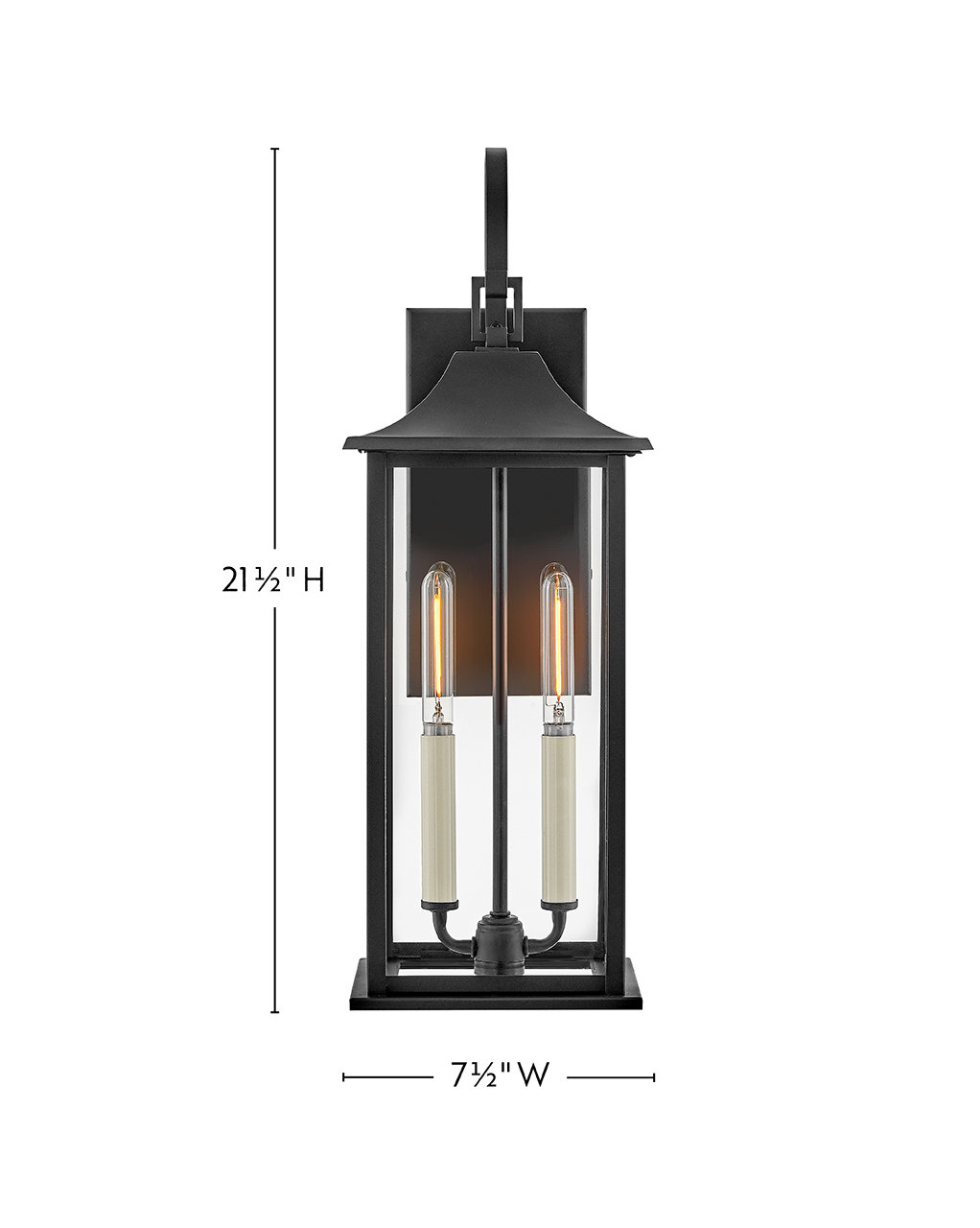 Dondi 2 Light Outdoor Aluminum Wall Light