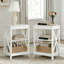 Table de bout haute 23,6 po avec tablettes de rangement ouvertes, H 23,6 po x l 15,8 po x P 15,8 po-1905030584-1905479793