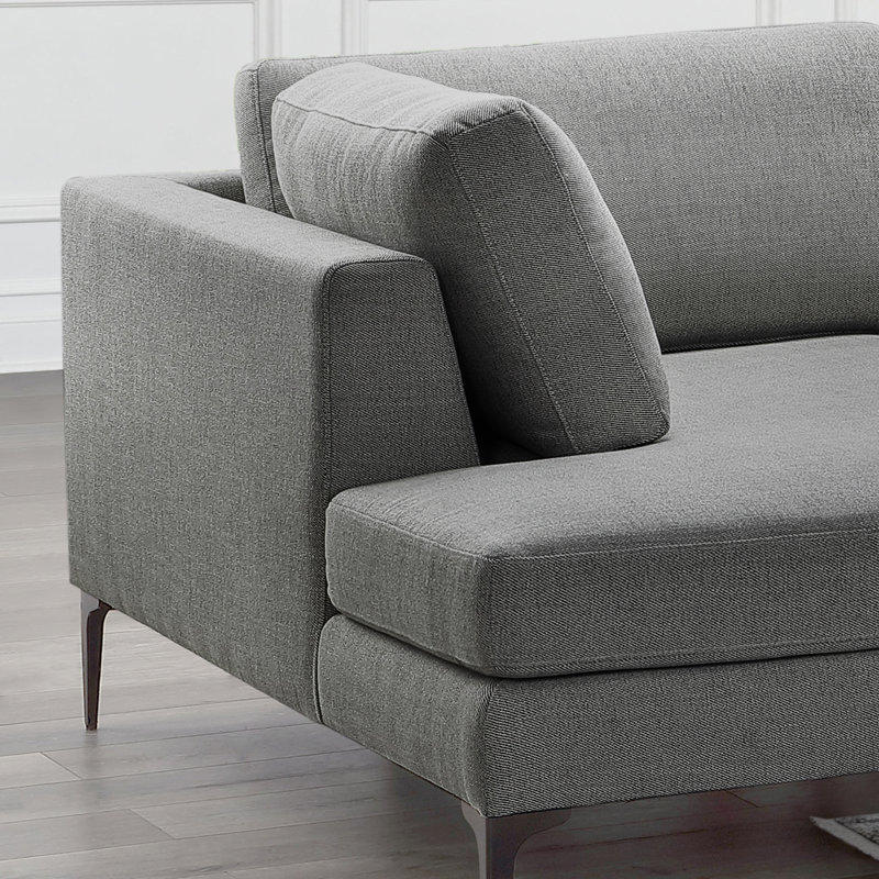 Canapé modulaire de 160 po Defeo, Gris