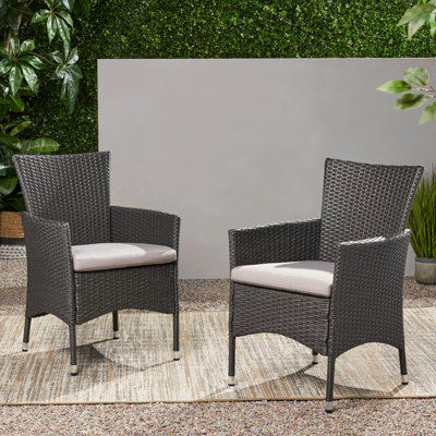 Chaise de salle à manger (de 2) - chaises grises pour chambre, style moderne avec lignes droites, 22,89 po Profondeur, 23,61 po de largeur, 33,7 po de hauteur, 15,13 lb. Poids 2, gris) Fauteuil contemporain de l 23,61 po x H 33,7 po