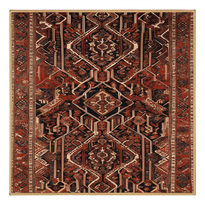 Machine Washable Persian Brown Area Rug