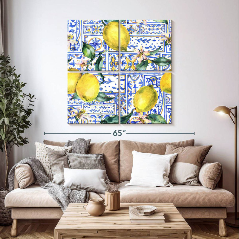 Yarlin Azulejo Citrons, H 45 po x l 45 po
