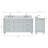 Ariel Monroe 67 Inch Double Rectangular Sink Bathroom Vanity With Italian Carrara Marble Countertop-105988722