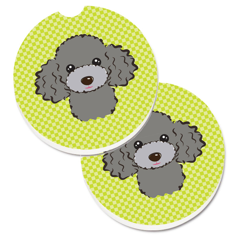 Sous-verre Retriever, Vert lime, Caniche gris