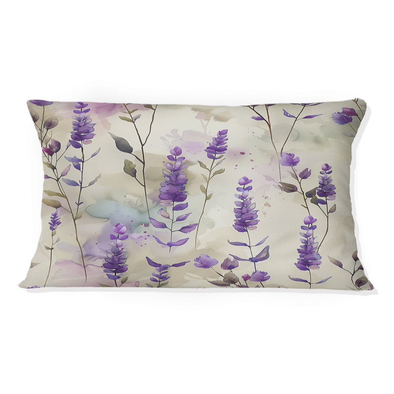 Lavande Fields III - Coussin lombaire moderne