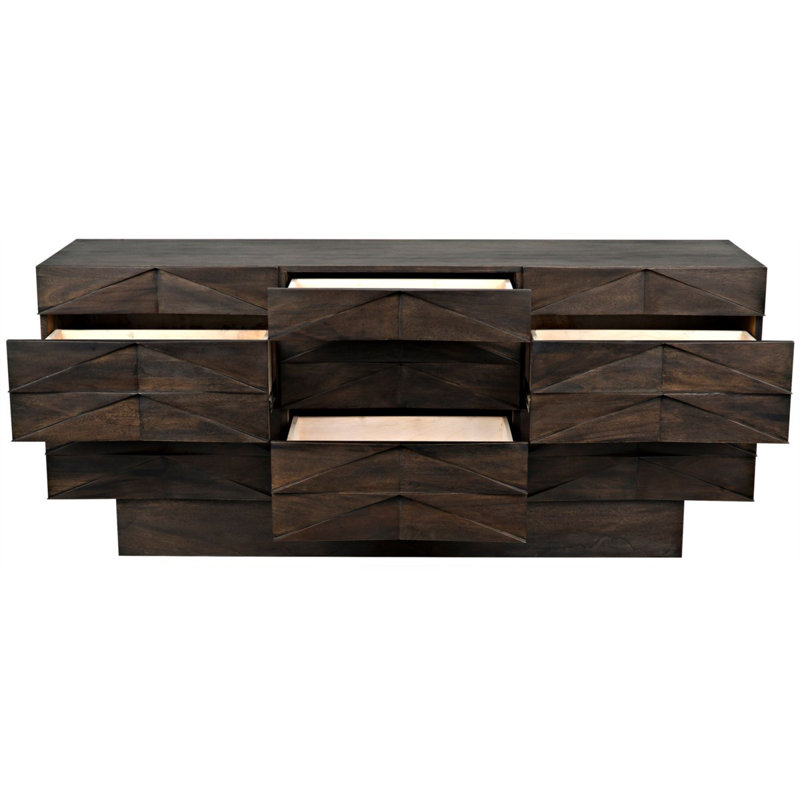Drake 75'' W Solid Wood Sideboard, Ebony Walnut
