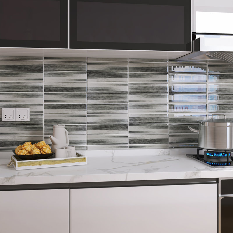 Fresin 3" x 12" Glass Subway Wall Tile