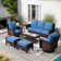 Nadilee Premium All-Weather Wicker - Person Patio Conversation Sets with Cushions