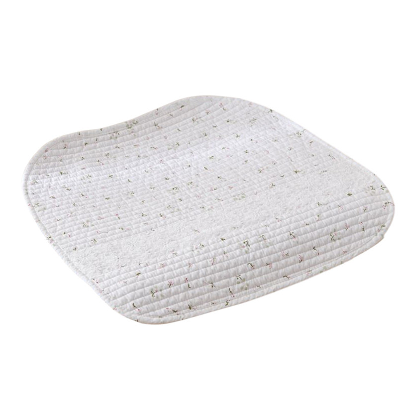 Seasons Office Cushions No Slip Pures Thin Chair Pads Dining Chair Pads Computer Seat Cushions Washable, White
