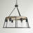 Esmeralda 6 - Light Steel Dimmable Wagon Wheel Chandelier