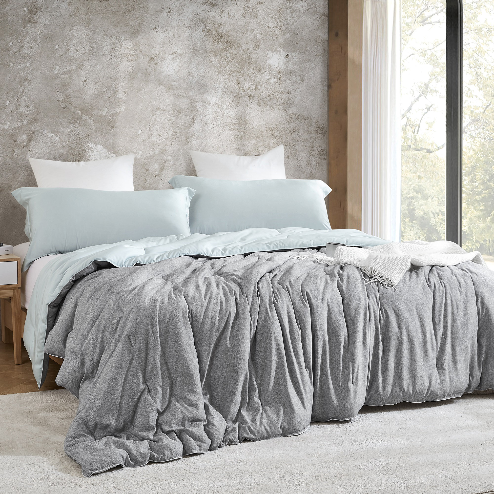 Snorze Cloud Comforter - Coma Inducer Ultra Cozy Bamboo - Oversized Queen  in White