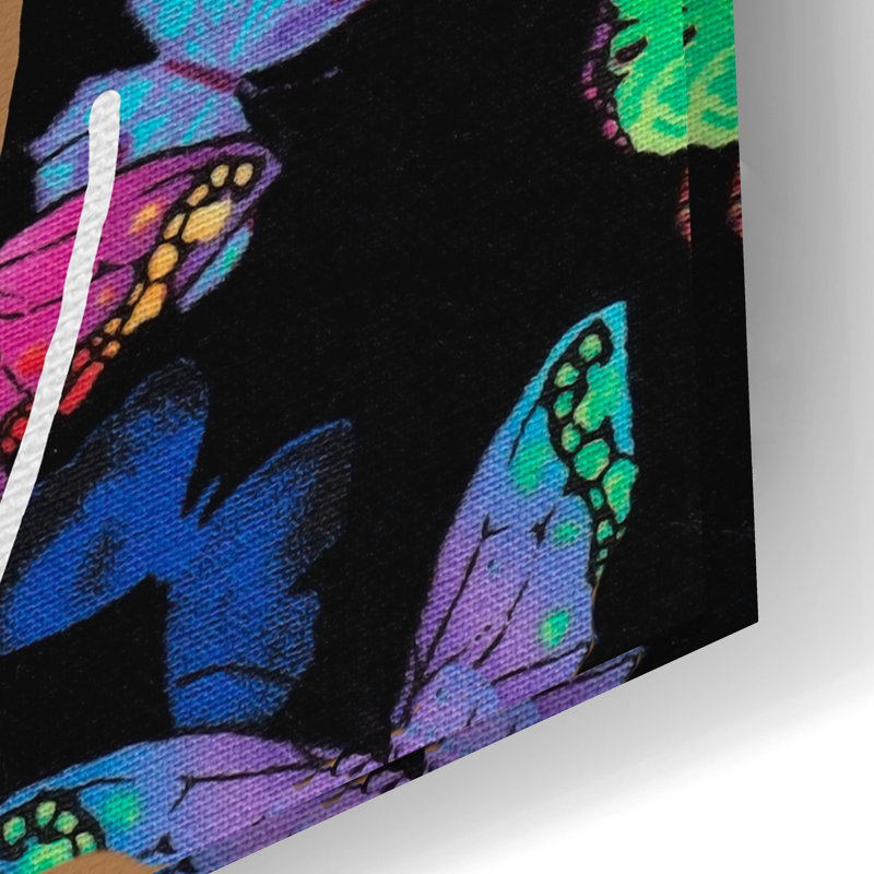  «Butterfly Diva 1» par Alonzo Saunders, art mural en verre acrylique, 24 po x 16 po, H 16 po x l 24 po