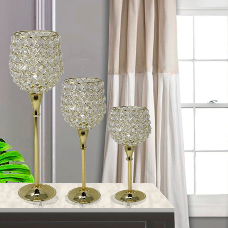 Tabletop Votive Holder, Gold, 21" H x 4" W x 4" D