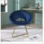 Chaise d'appoint rembourrée en velours soyeux Slatina-600919976