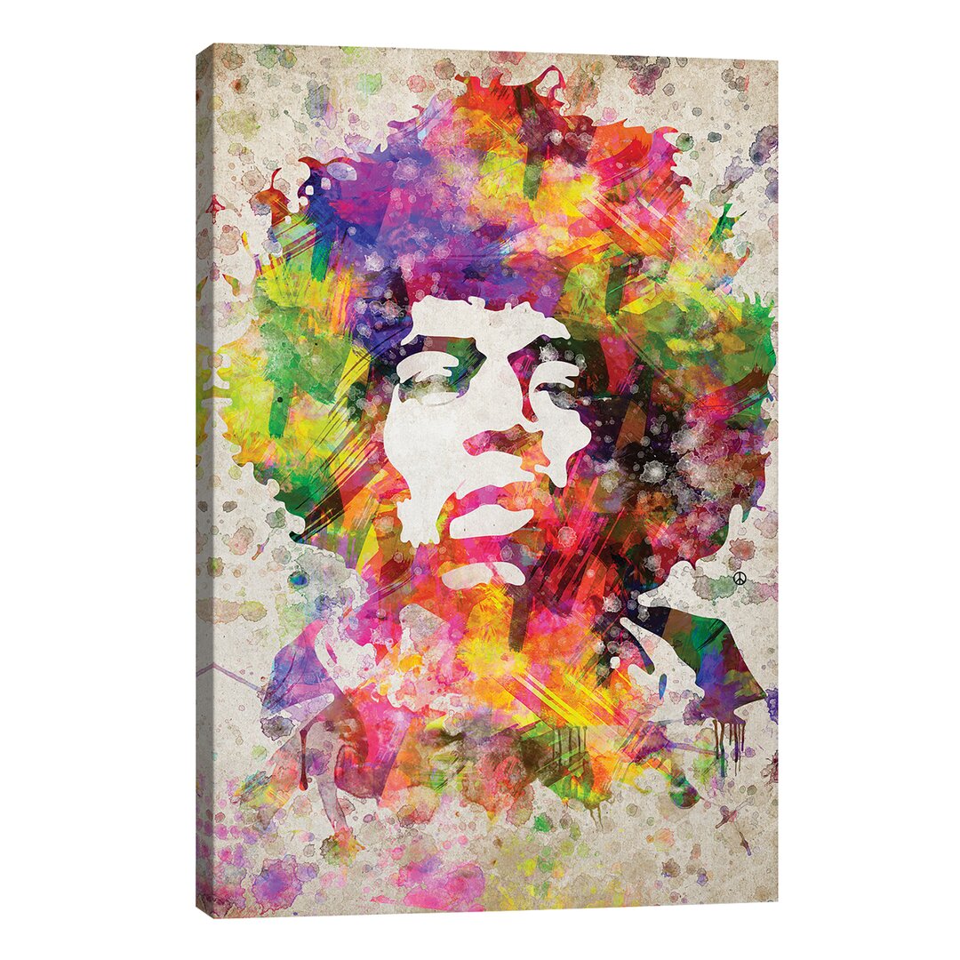 Leinwandbild Jimi Hendrix von Black Ink Art