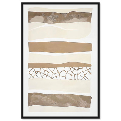 Relief Rifts II Canvas Textured Boho Art by