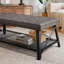 Table basse capitonnée en similicuir
