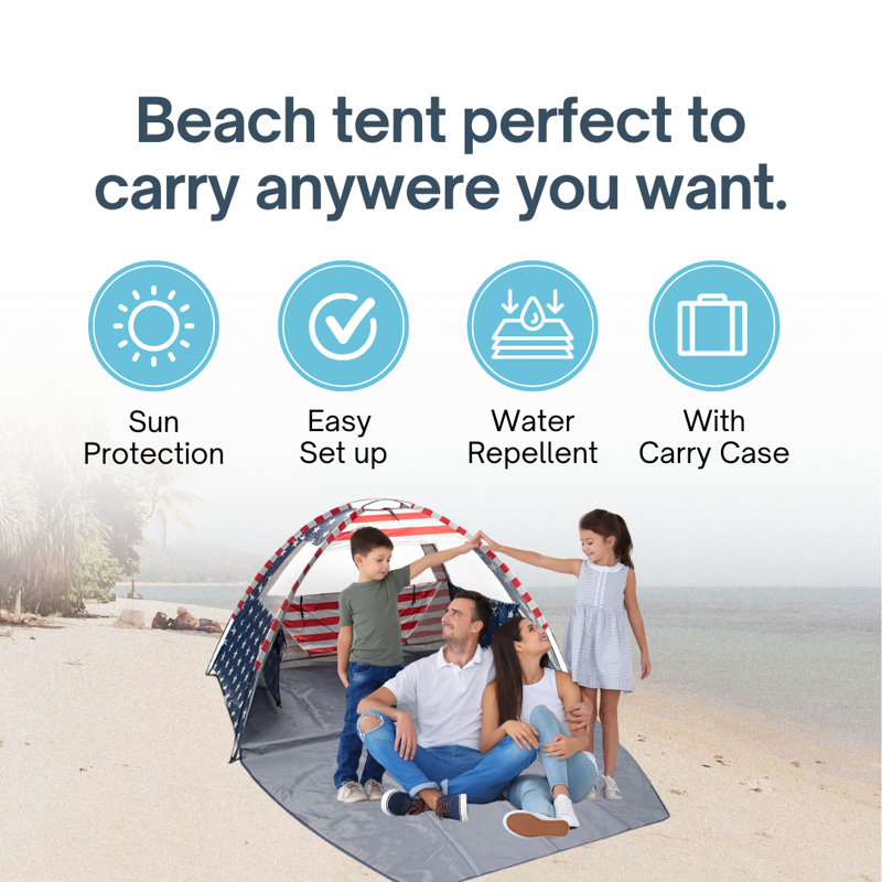 American Flag Beach Tent